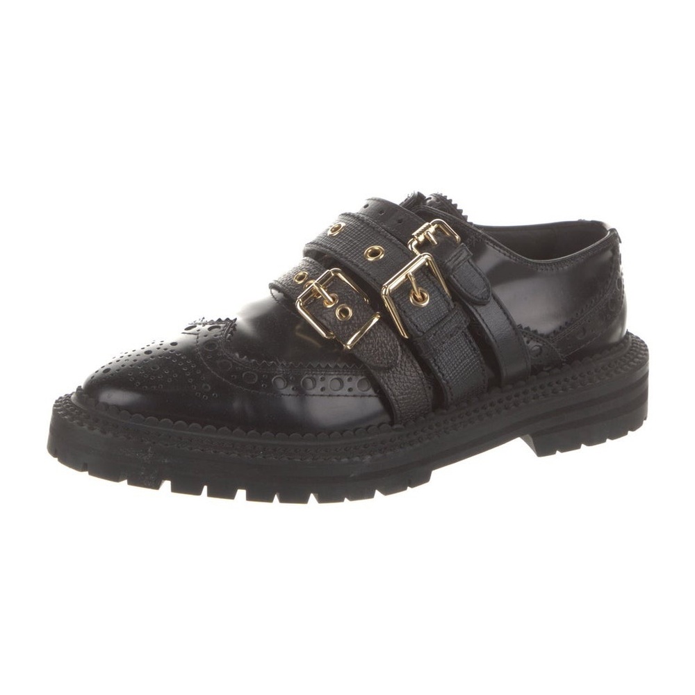 Burberry Leather Lasercut Accents Oxfords